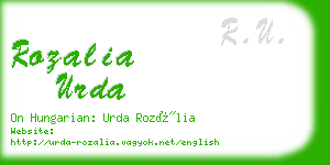 rozalia urda business card